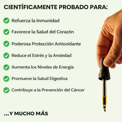 Gotas de extracto de guanábana 100% orgánico 10 en 1