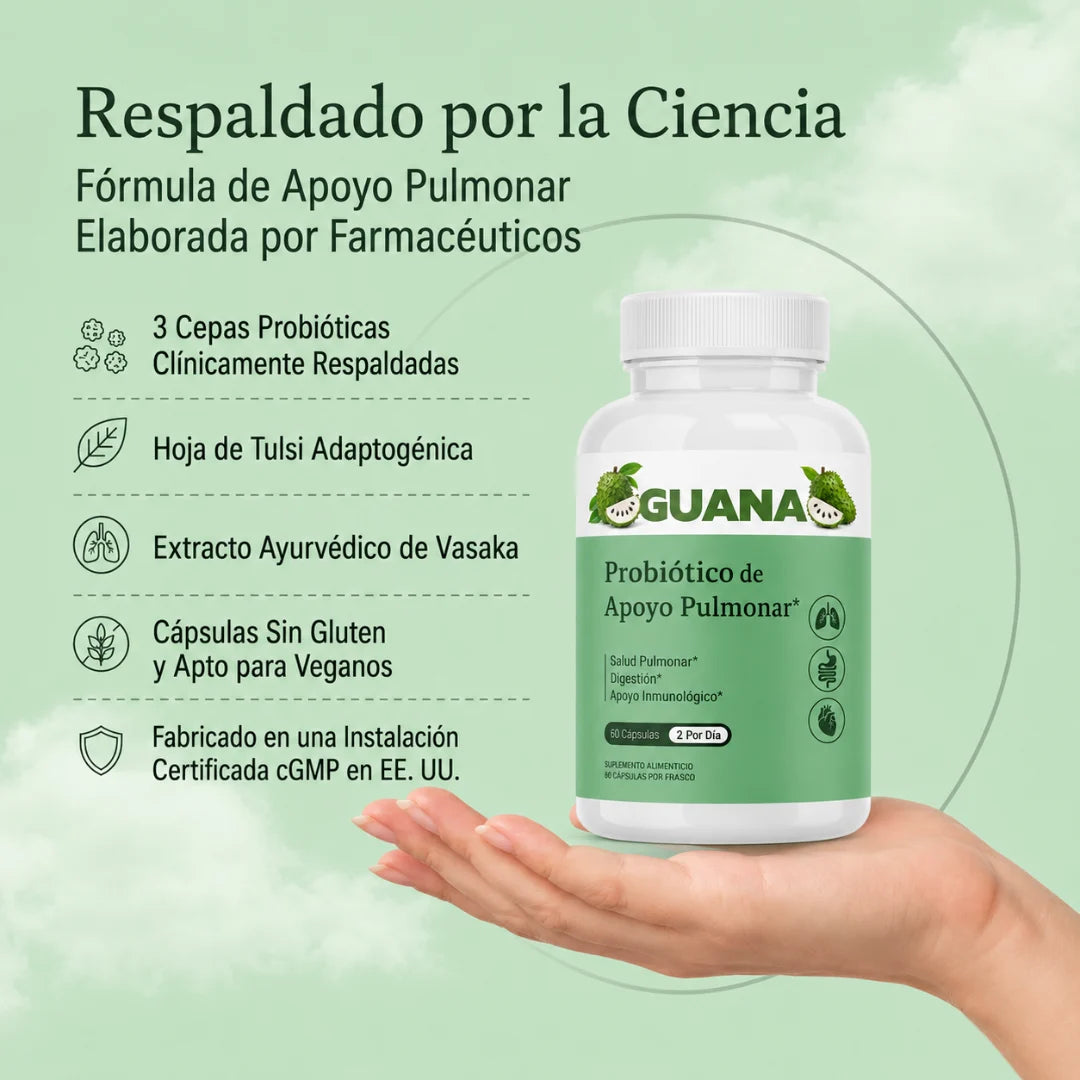 Probióticos GUANA para el apoyo pulmonar